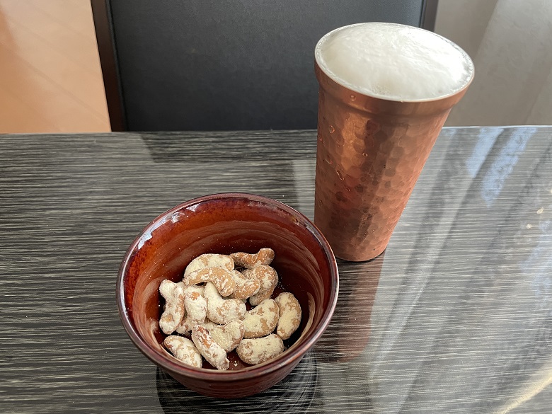 北海道　ホワイトカレーとビール